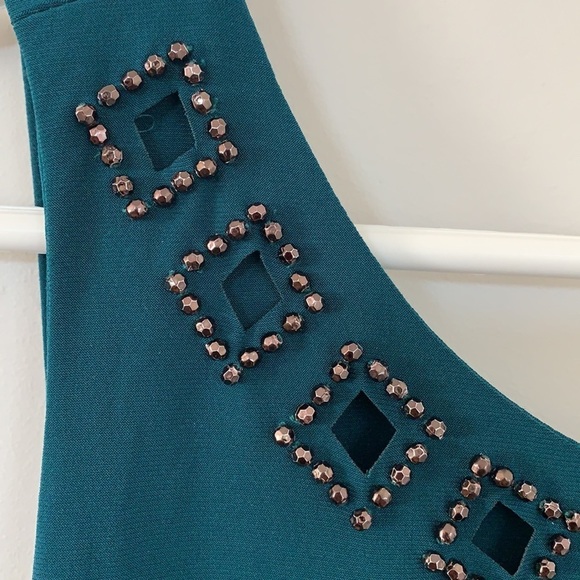 PATRA BLUE GREEN CLASSY MINI DRESS SIZE 6 - Picture 4 of 13